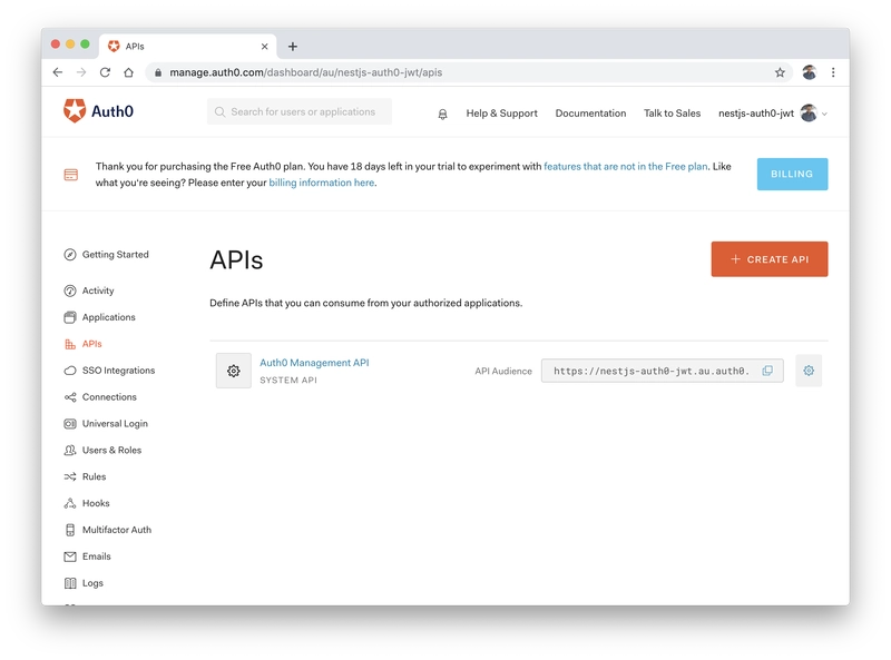 创建 API