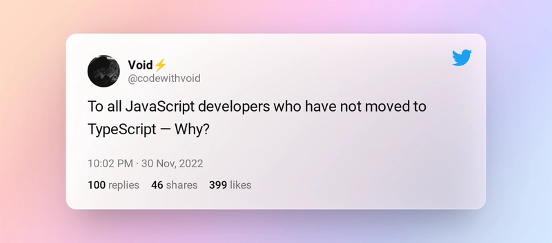 对于所有尚未转向 TypeScript 的 JavaScript 开发人员来说——为什么？