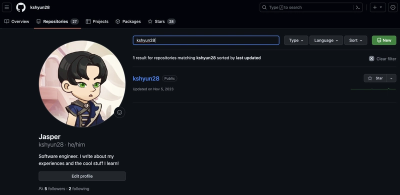 GitHub 配置文件存储库示例