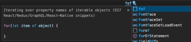 ES7 React/Redux/GraphQL/React-Native 代码片段