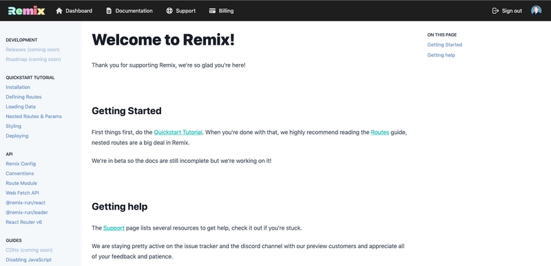 Remix 仪表板