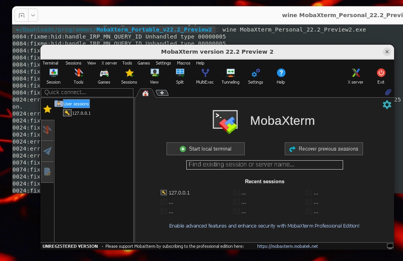 Ubuntu 上的 MobaXterm