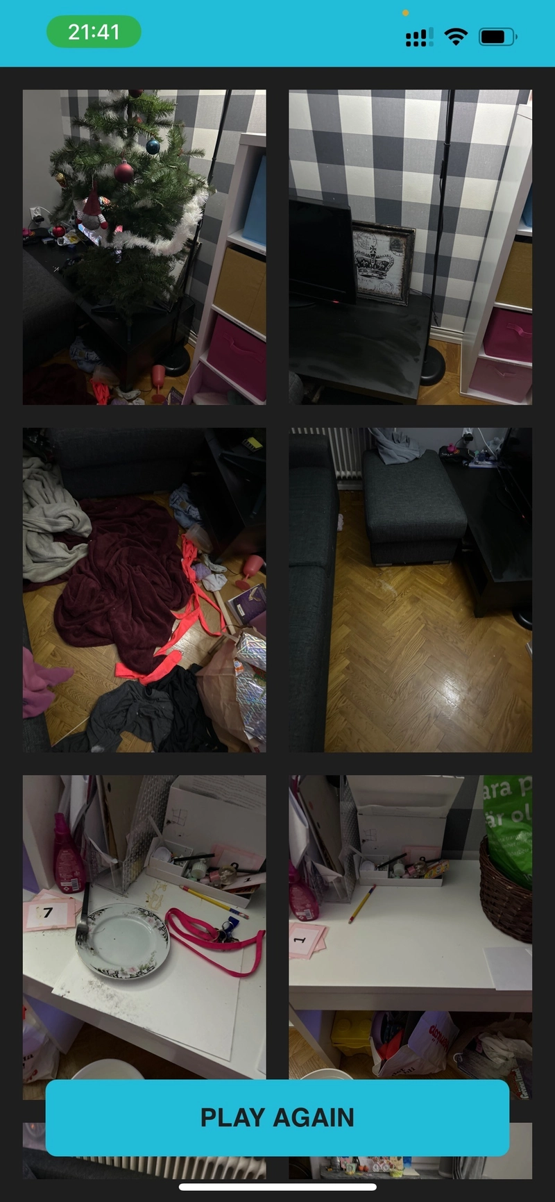 使用按钮清洁图片之前和之后