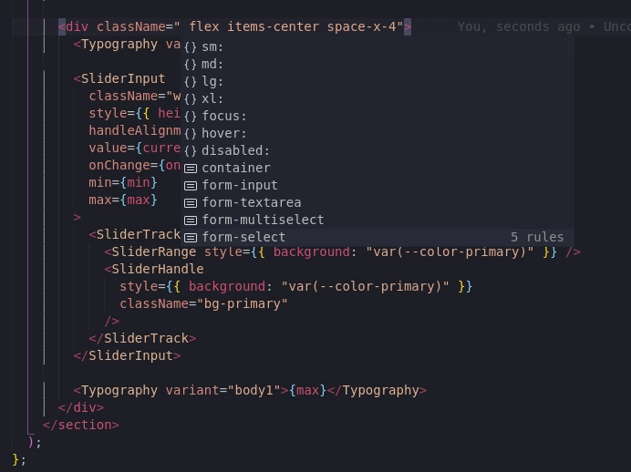Tailwind IntelliSense 的实际应用