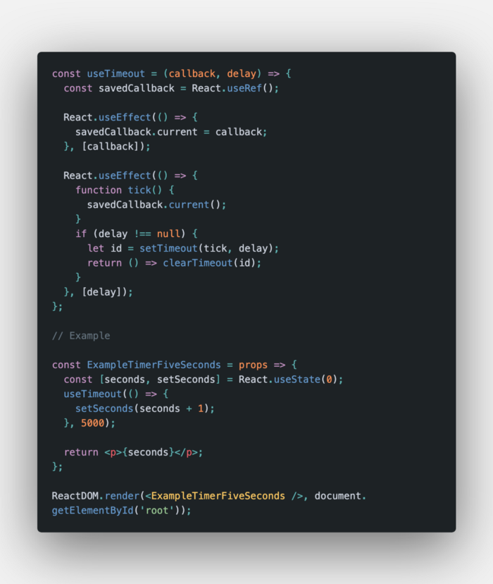 useTimeout - React Hook