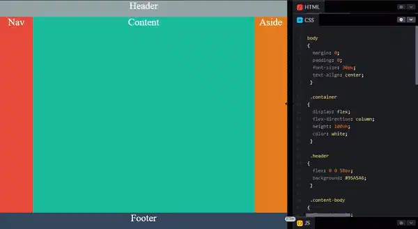 圣杯布局 GIF 图片