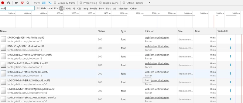 查找您正在使用的 Web 字体