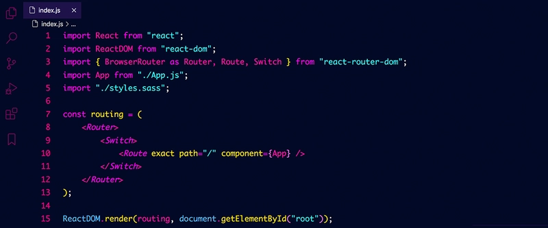 带有 2077 主题的 React 代码片段