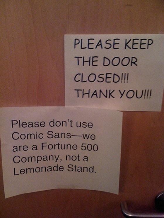 请不要使用 Comic Sans