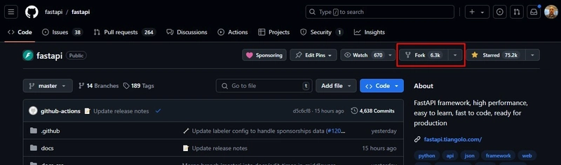 Fork FastAPI 仓库