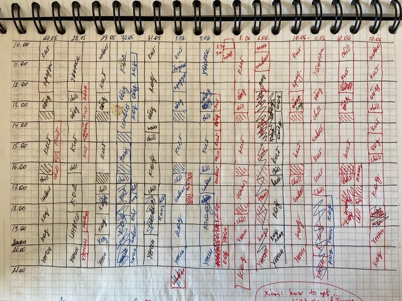 非常可怕的日程安排
