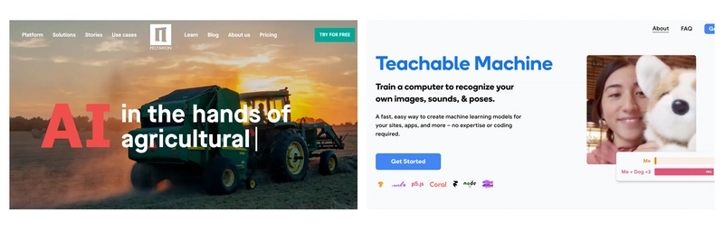 Peltarion 和 Teachable Machine——我使用的两个工具。