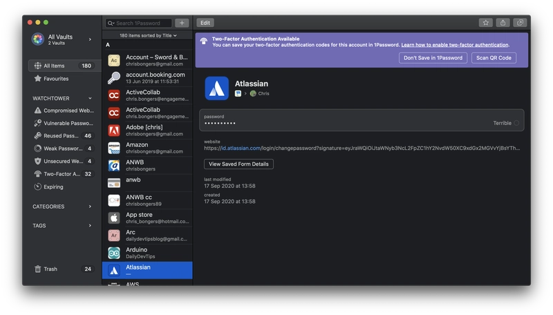 1Password Mac 版