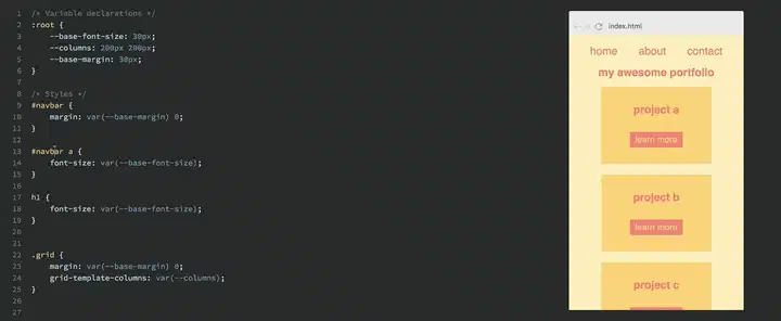 了解如何使用 CSS 变量创建以下响应式