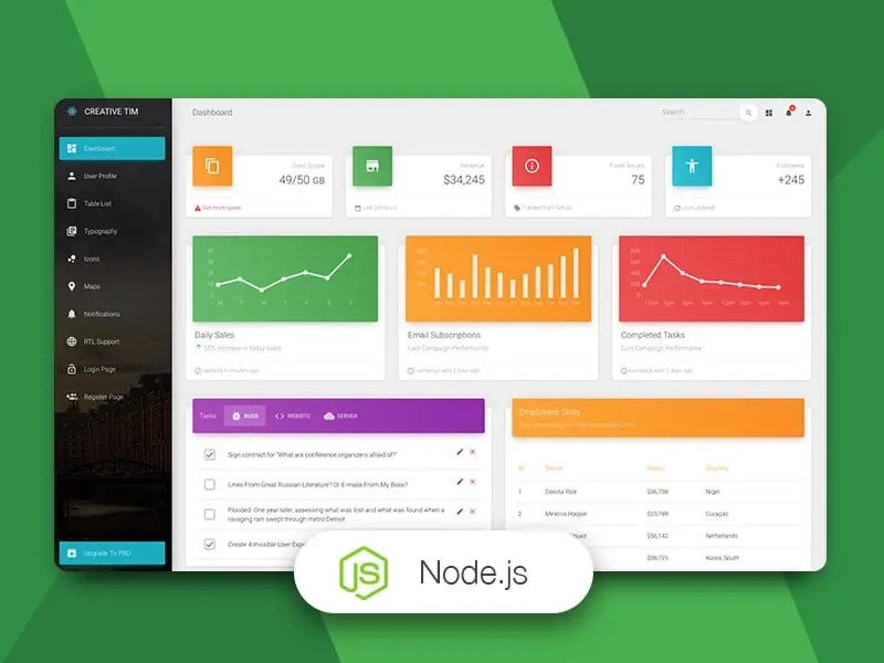 Material React Node.js 管理员