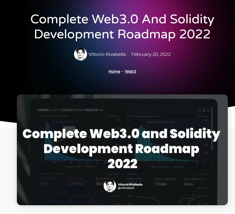 2022 年完整的 Web3.0 和 Solidity 开发路线图