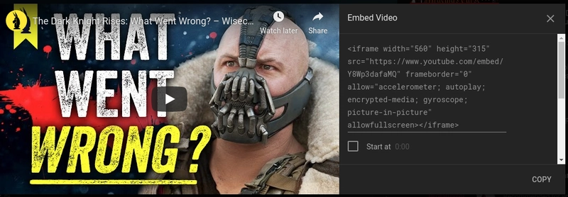 YouTube 分享对话框