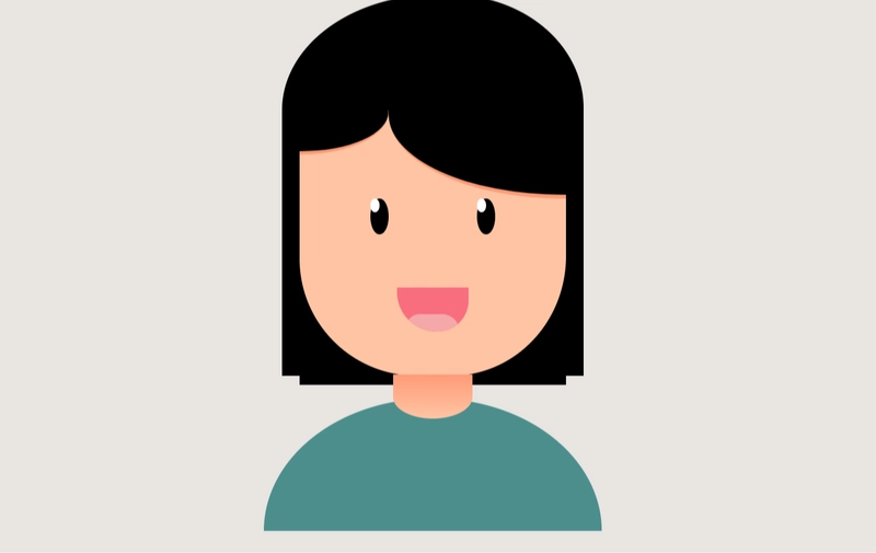 一个女孩的 CSS 插图