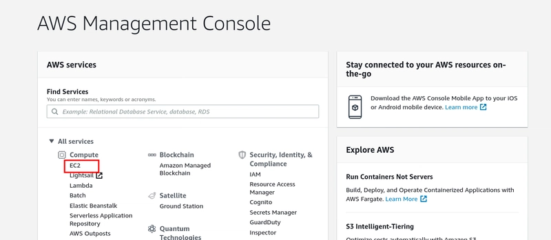 AWS 控制台