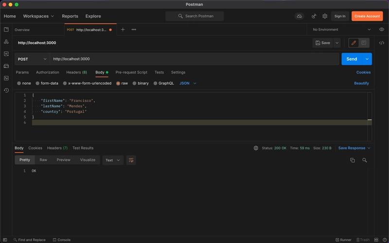 使用 Postman 测试 API