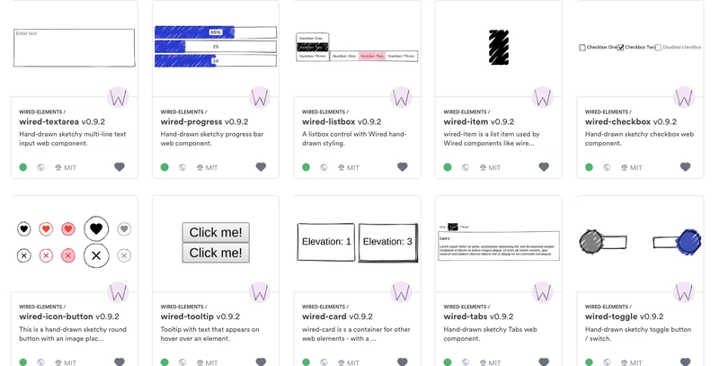 有线元素 Web 组件