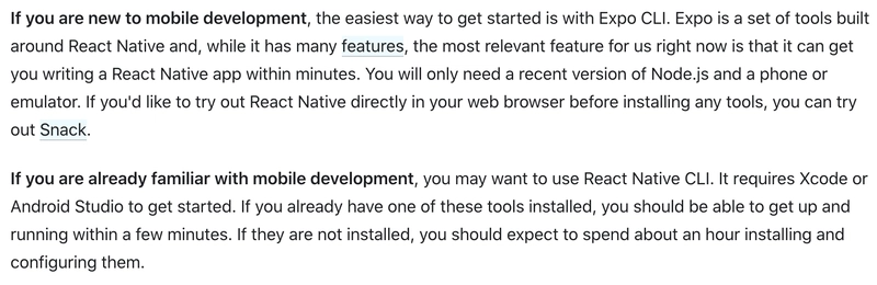 开始使用 Expo CLI 与 React Native CLI