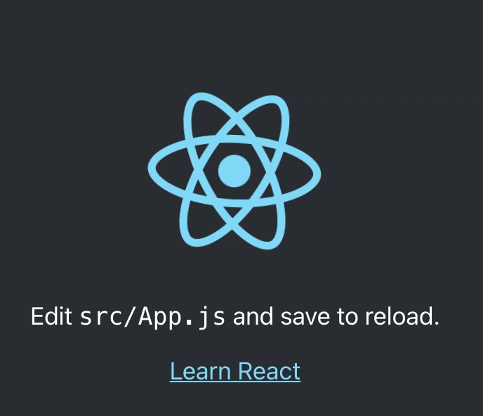 默认 React 页面