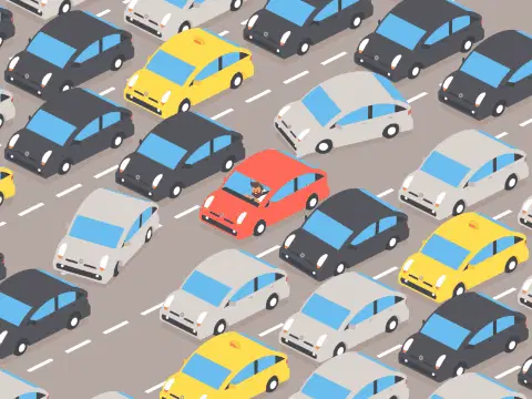 流通中的汽车