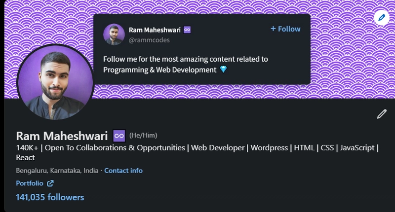 拉姆·马赫什瓦里 (Ram Maheshwari) (@rammcodes) Linkedin