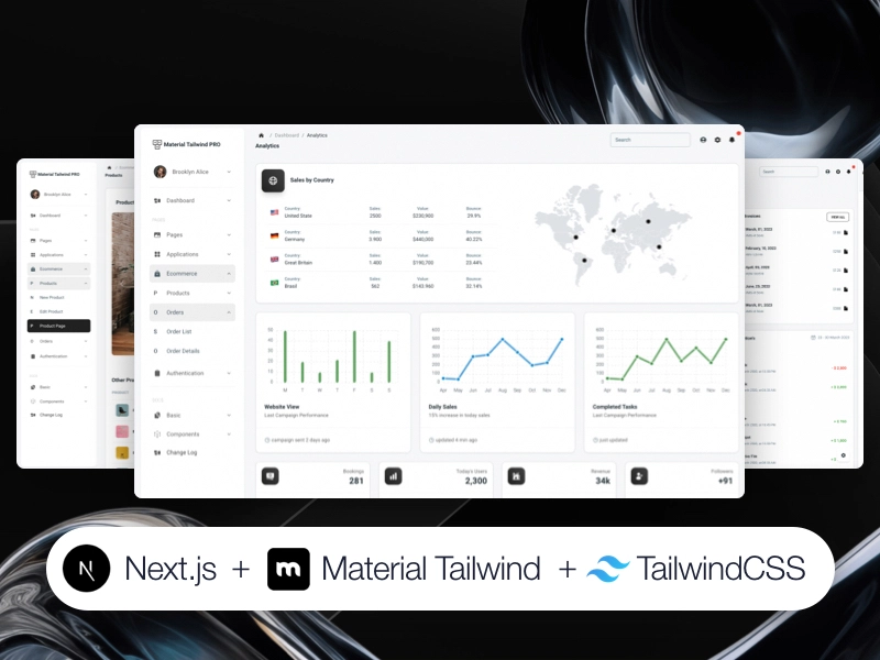 NextJS Material Tailwind Dashboard PRO - Premium,由 Creative-Tim 精心打造