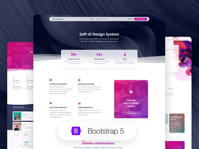 软 UI 设计系统 - 开源 Bootstrap 5 UI 套件。
