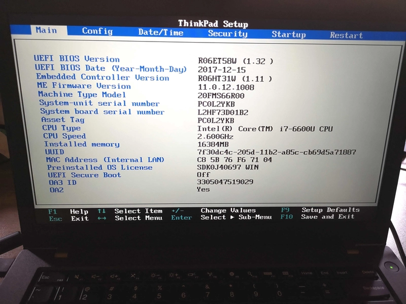 联想ThinkPad规格