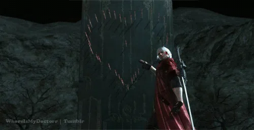 gif:但丁鼓掌时身后有一颗箭心