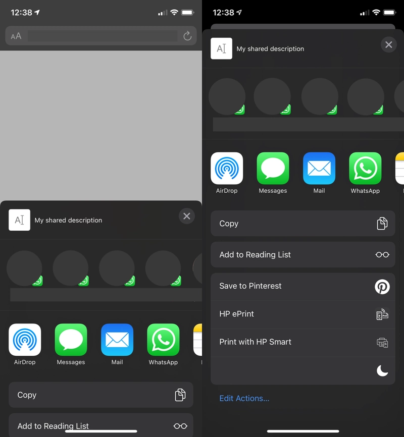 Web 分享 API - 点击按钮后在 iOS 上显示原生对话框
