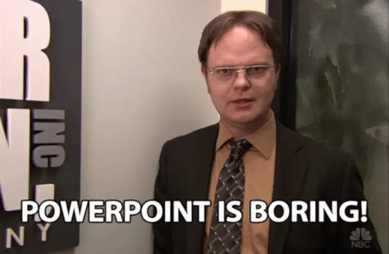 Dwight Schrute 在 Powerpoint 上
