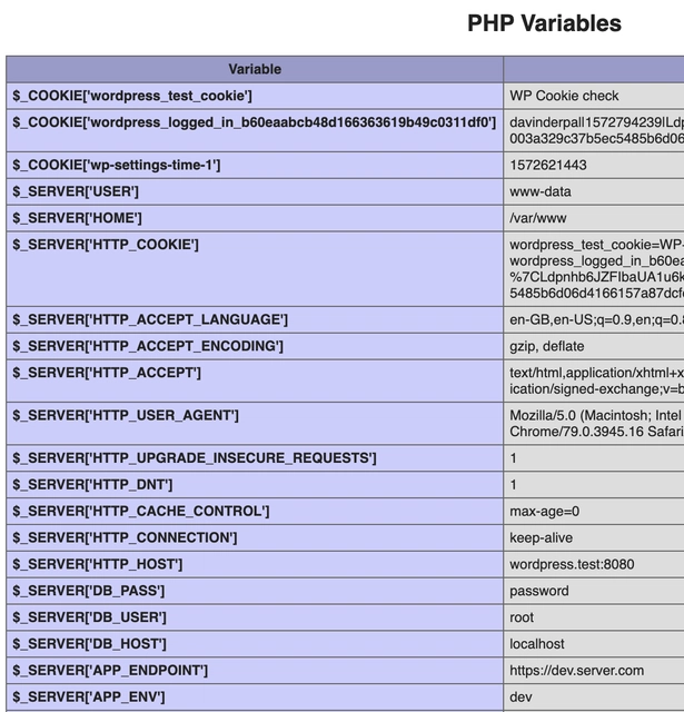 PHP 服务器变量