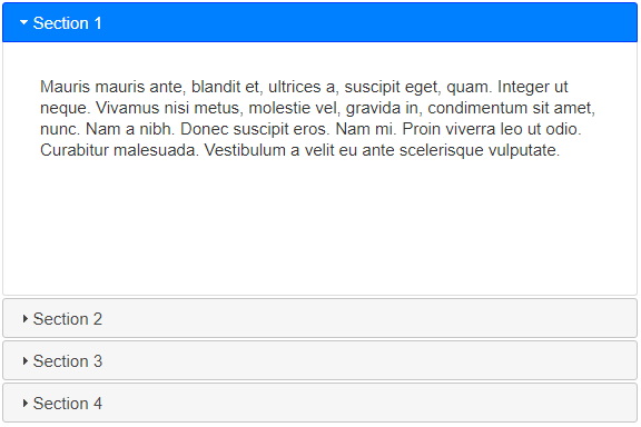 JQuery 手风琴