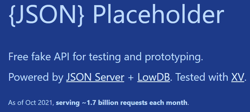 JSON 占位符屏幕截图