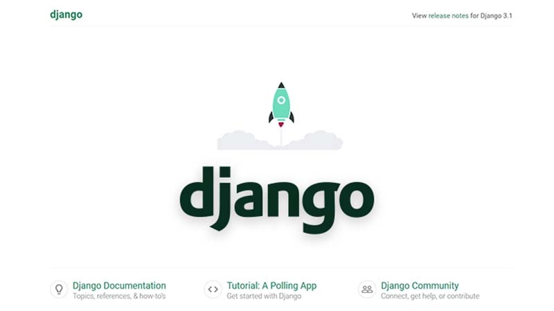 Django - 默认项目页面。