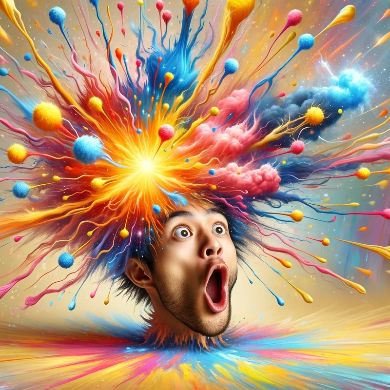 某人的脑袋像爆炸头表情符号一样爆炸了