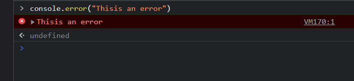 Console.error 输出