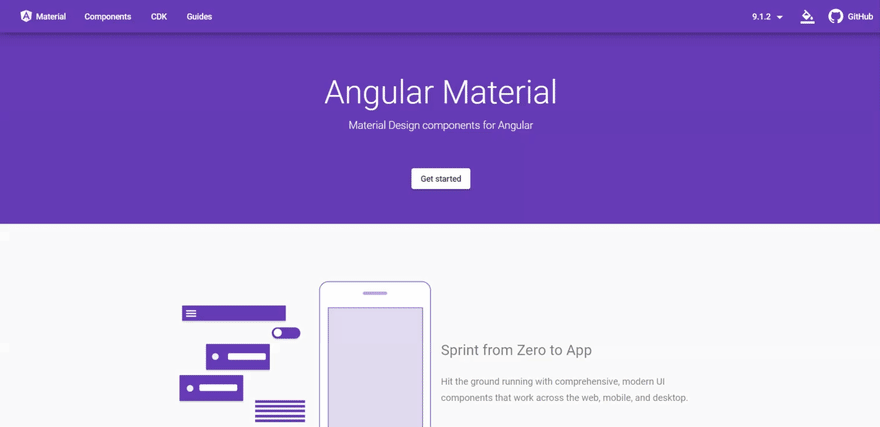 在material.angular.io上切换主题