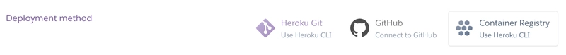 Heroku部署选项