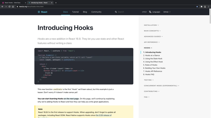 React Hooks 简介