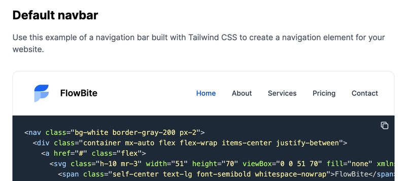 Tailwind CSS 导航栏