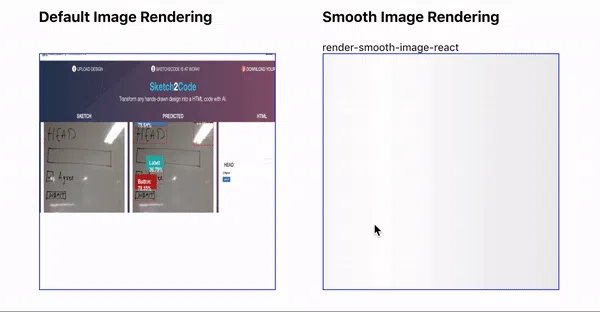 默认图像渲染 vs 使用 render-smooth-image-react 的平滑图像渲染