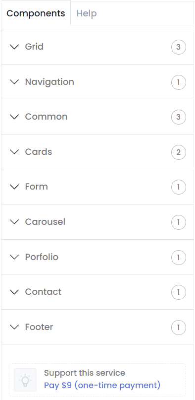 Simpllo，免费网站构建器 - UI 组件