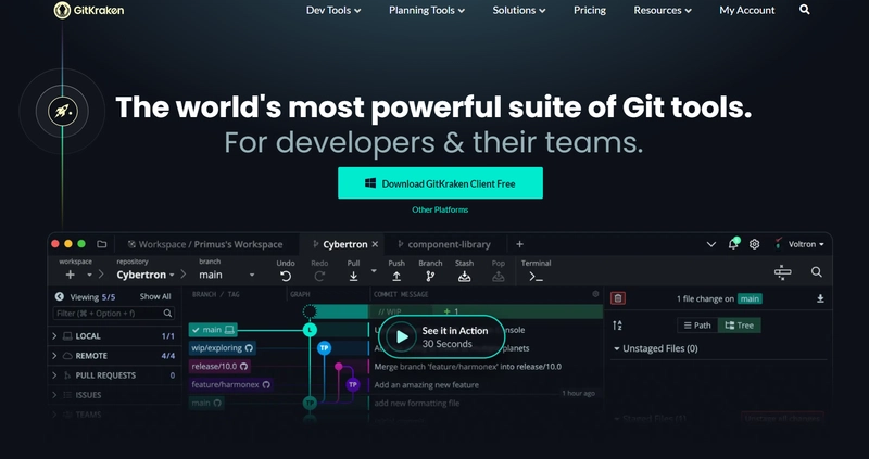 GitKraken 网站图片