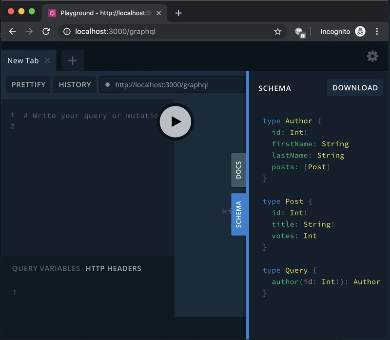 GraphQL Playground