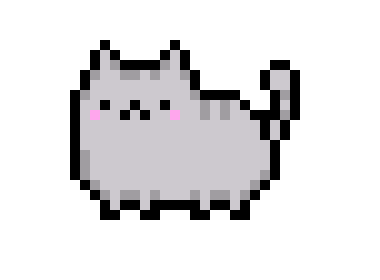 我们将要重新创作的 Pusheen 像素艺术。